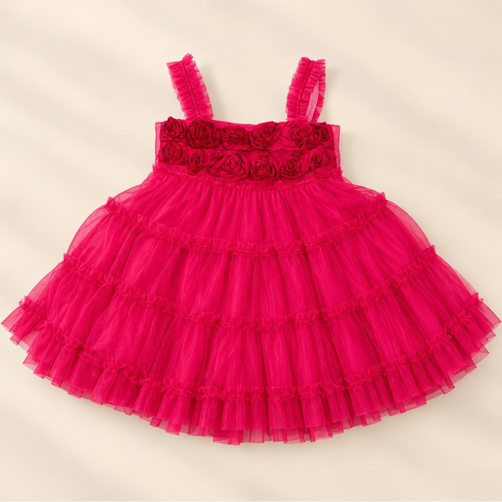 Boutique NWT  raspberry garden party dress